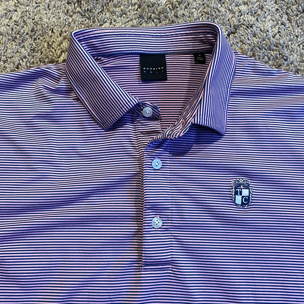 Dunning Golf Polo Shirt Medium T C Club Logo TC